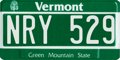 VT license plate NRY529
