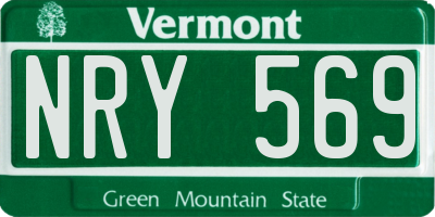 VT license plate NRY569