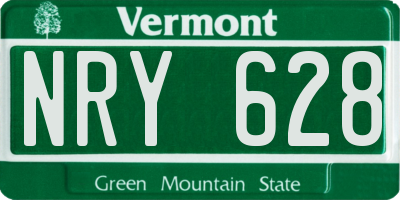 VT license plate NRY628