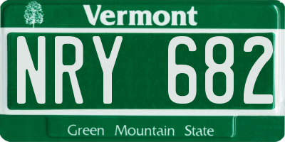 VT license plate NRY682