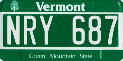 VT license plate NRY687