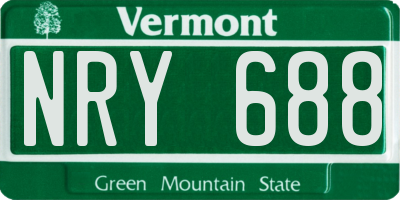 VT license plate NRY688