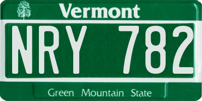 VT license plate NRY782