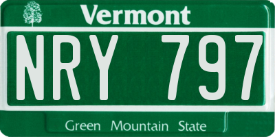 VT license plate NRY797