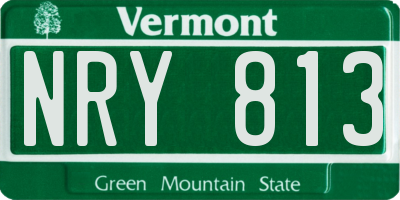 VT license plate NRY813