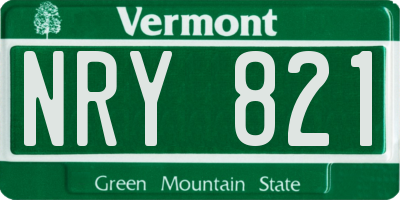 VT license plate NRY821