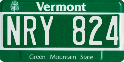 VT license plate NRY824