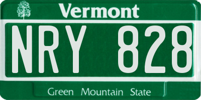 VT license plate NRY828