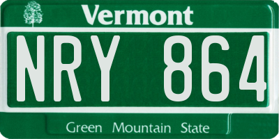 VT license plate NRY864