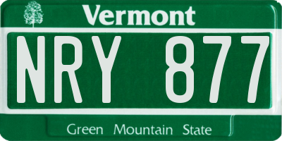 VT license plate NRY877