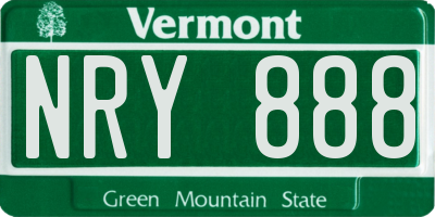 VT license plate NRY888
