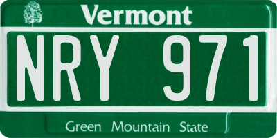 VT license plate NRY971