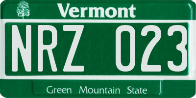 VT license plate NRZ023