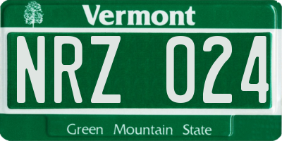 VT license plate NRZ024