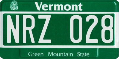 VT license plate NRZ028