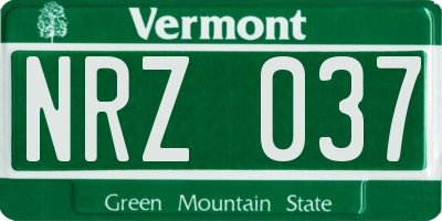 VT license plate NRZ037