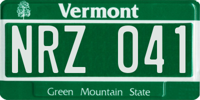 VT license plate NRZ041