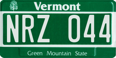 VT license plate NRZ044