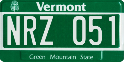 VT license plate NRZ051