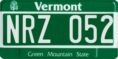 VT license plate NRZ052