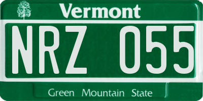 VT license plate NRZ055