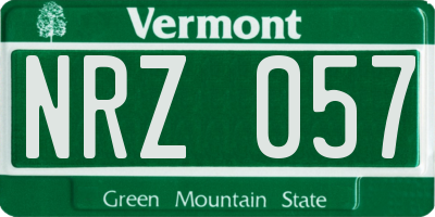 VT license plate NRZ057