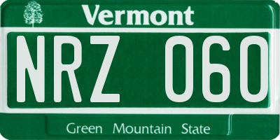 VT license plate NRZ060