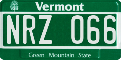 VT license plate NRZ066