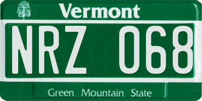 VT license plate NRZ068