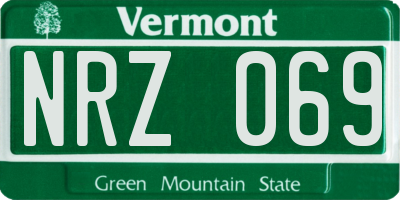 VT license plate NRZ069