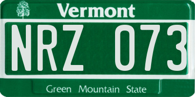 VT license plate NRZ073