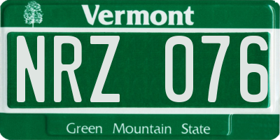 VT license plate NRZ076