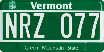 VT license plate NRZ077