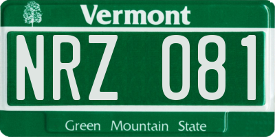 VT license plate NRZ081