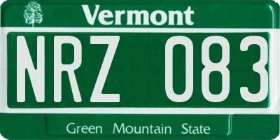 VT license plate NRZ083