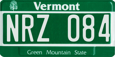 VT license plate NRZ084