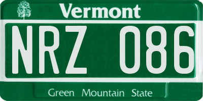 VT license plate NRZ086
