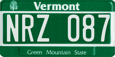 VT license plate NRZ087