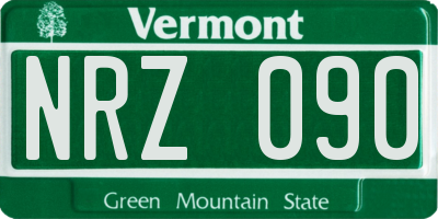 VT license plate NRZ090