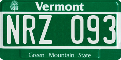 VT license plate NRZ093