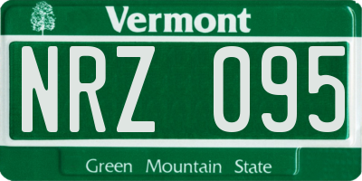 VT license plate NRZ095