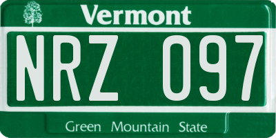 VT license plate NRZ097