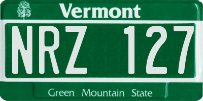 VT license plate NRZ127