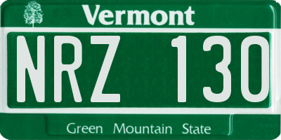 VT license plate NRZ130