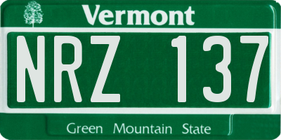 VT license plate NRZ137