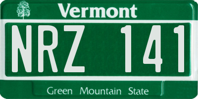 VT license plate NRZ141