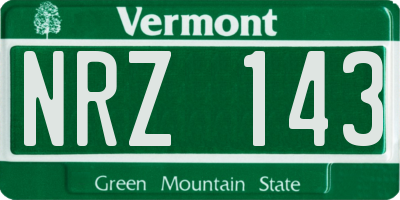 VT license plate NRZ143