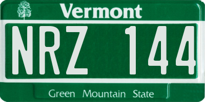 VT license plate NRZ144