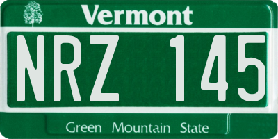 VT license plate NRZ145