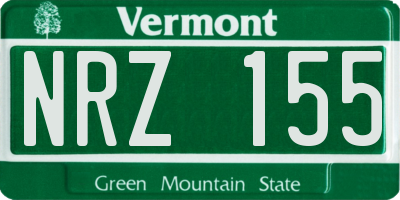 VT license plate NRZ155